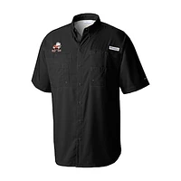 Men's Columbia Cleveland Browns Throwback Logo Tamiami Omni-Shade Button-Down Shirt