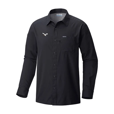 Men's Columbia Philadelphia Eagles Slack Tide Omni-Wick Long Sleeve Button-Up Camp Shirt