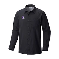 Men's Columbia Minnesota Vikings Slack Tide Omni-Wick Long Sleeve Button-Up Camp Shirt