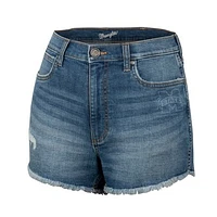 Women's Colosseum x Wrangler  Denim Mississippi State Bulldogs Retro High Rise Cut Off Shorts