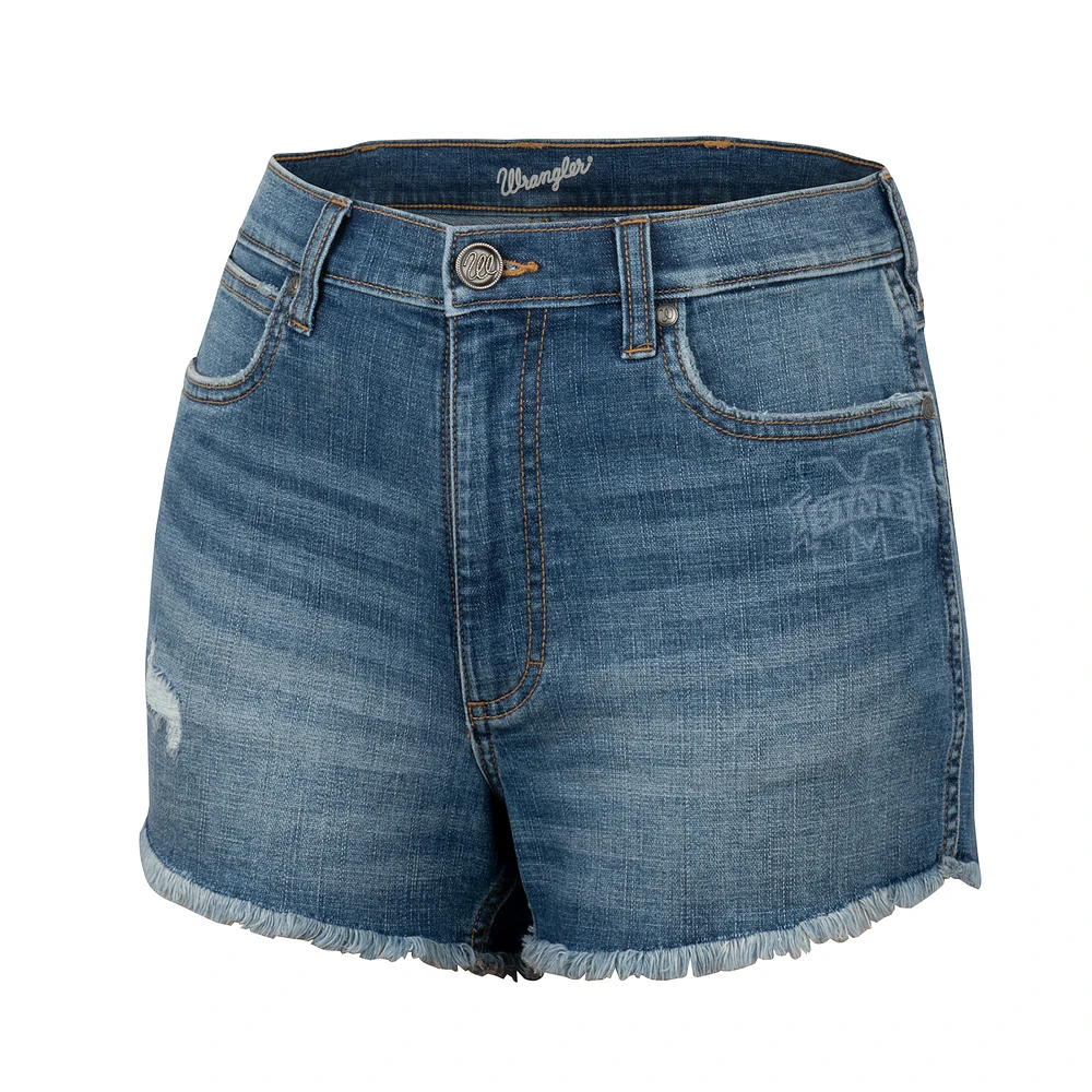 Women's Colosseum x Wrangler Denim Mississippi State Bulldogs Retro High Rise Cut Off Shorts