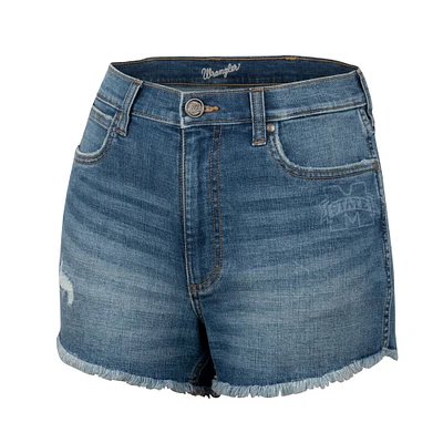 Women's Colosseum x Wrangler  Denim Mississippi State Bulldogs Retro High Rise Cut Off Shorts