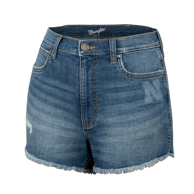 Women's Colosseum x Wrangler  Denim Nebraska Huskers Retro High Rise Cut Off Shorts