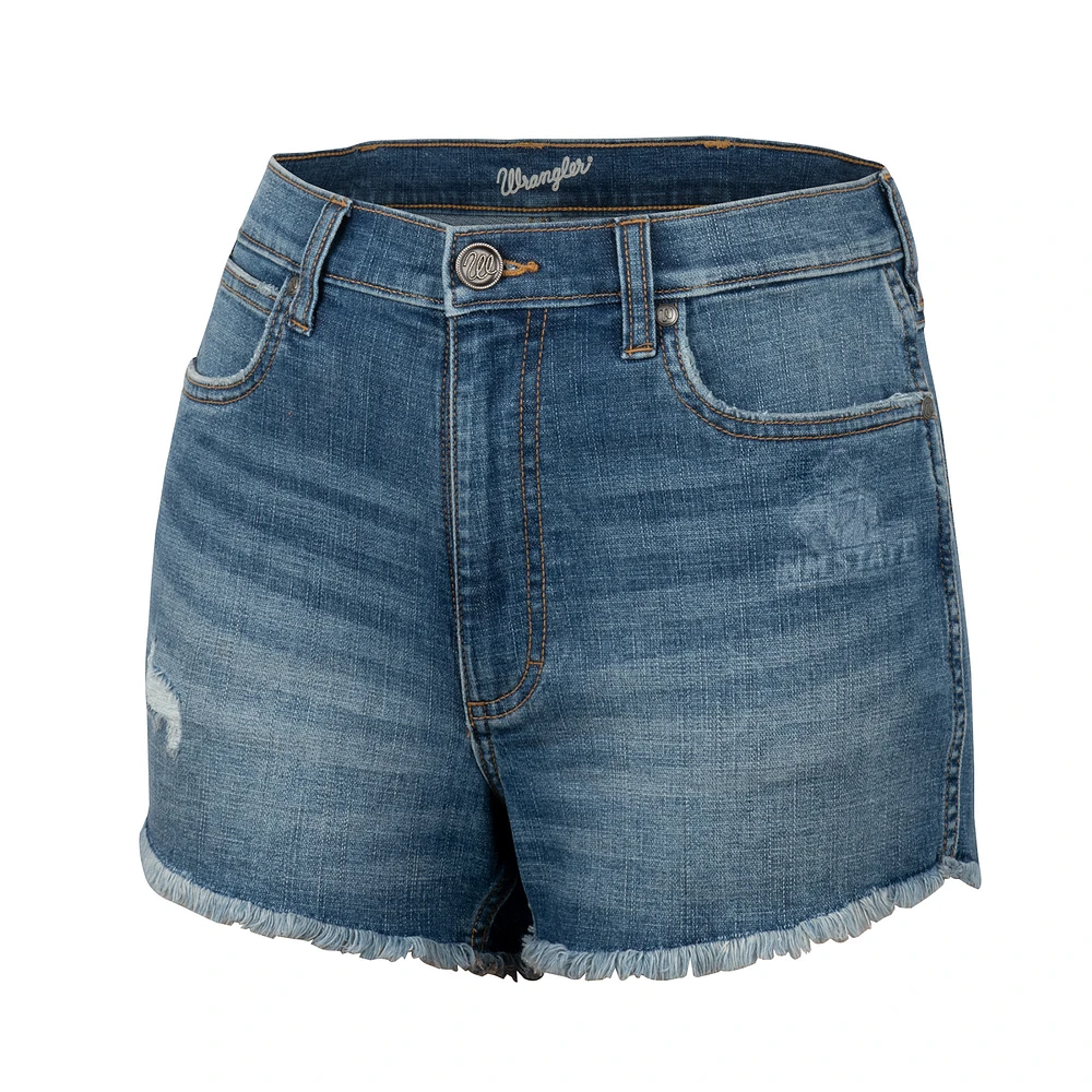 Women's Colosseum x Wrangler Denim New Mexico State Aggies Retro High Rise Cut Off Shorts