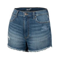 Women's Colosseum x Wrangler  Denim New Mexico State Aggies Retro High Rise Cut Off Shorts