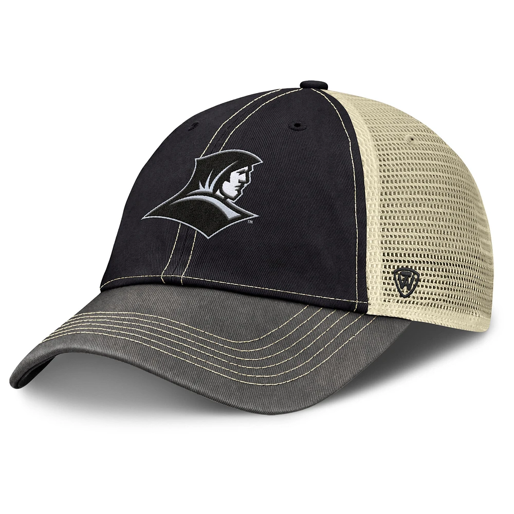 Men's Top of the World Black Providence Friars Off Road Adjustable Trucker Hat