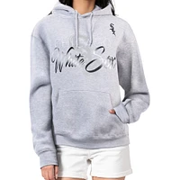 Women's G-III 4Her by Carl Banks Heather Gray Chicago White Sox Shadow Logo Graphic Pullover Hoodie