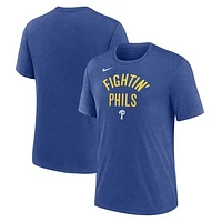 Men's Nike Heather Royal Philadelphia Phillies Local Hometown Tri-Blend T-Shirt