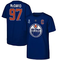 Youth Connor McDavid Royal Edmonton Oilers 2025 Stanley Cup Final Name & Number T-Shirt