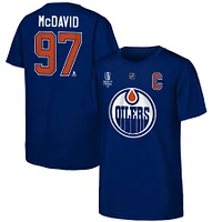 Youth Connor McDavid Royal Edmonton Oilers 2025 Stanley Cup Final Name & Number T-Shirt