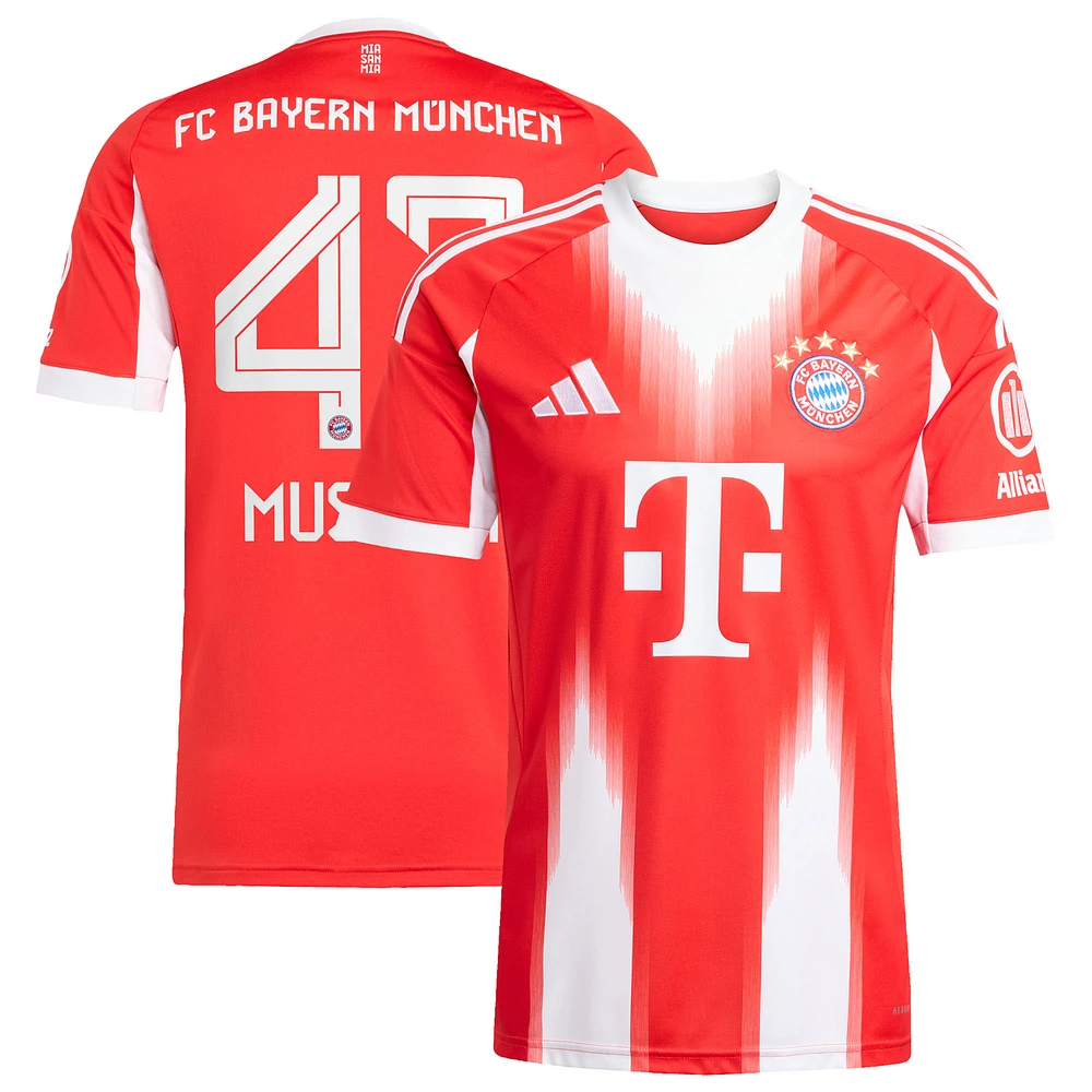 Men's adidas Jamal Musiala Red Bayern Munich 2025/26 Home Replica Jersey