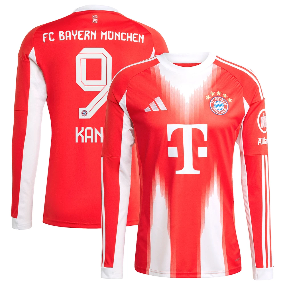 Men's adidas Harry Kane Red Bayern Munich 2025/26 Home Replica Long Sleeve Jersey