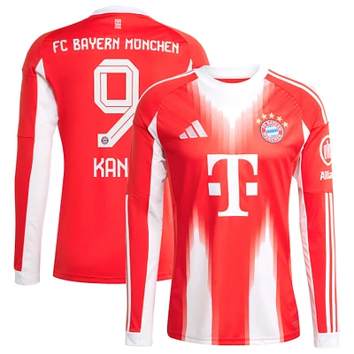 Men's adidas Harry Kane Red Bayern Munich 2025/26 Home Replica Long Sleeve Jersey