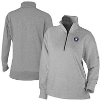 Women's Columbia Gray Houston Astros Birchwood Hills Quarter-Zip Pullover