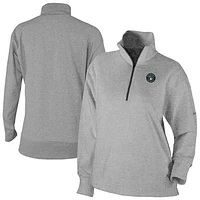 Women's Columbia Gray Milwaukee Brewers Birchwood Hills Quarter-Zip Pullover