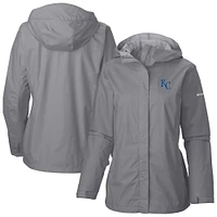 Women's Columbia Gray Kansas City Royals Arcadia II Full Zip-Jacket