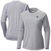 Women's Columbia Gray Athletics Tidal Tee II Long Sleeve T-Shirt