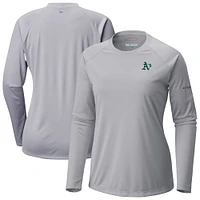 Women's Columbia Gray Athletics Tidal Tee II Long Sleeve T-Shirt
