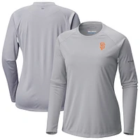 Women's Columbia Gray San Francisco Giants Tidal Tee II Long Sleeve T-Shirt