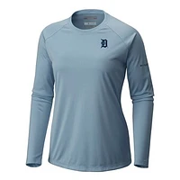 Women's Columbia Light Blue Detroit Tigers Tidal Tee II Long Sleeve T-Shirt