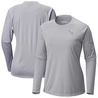 Women's Columbia Gray Colorado Rockies Tidal Tee II Long Sleeve T-Shirt