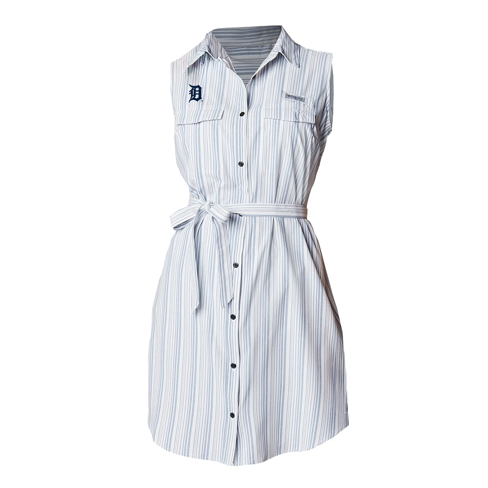 Women's Columbia White Detroit Tigers Sun Drifter Dress