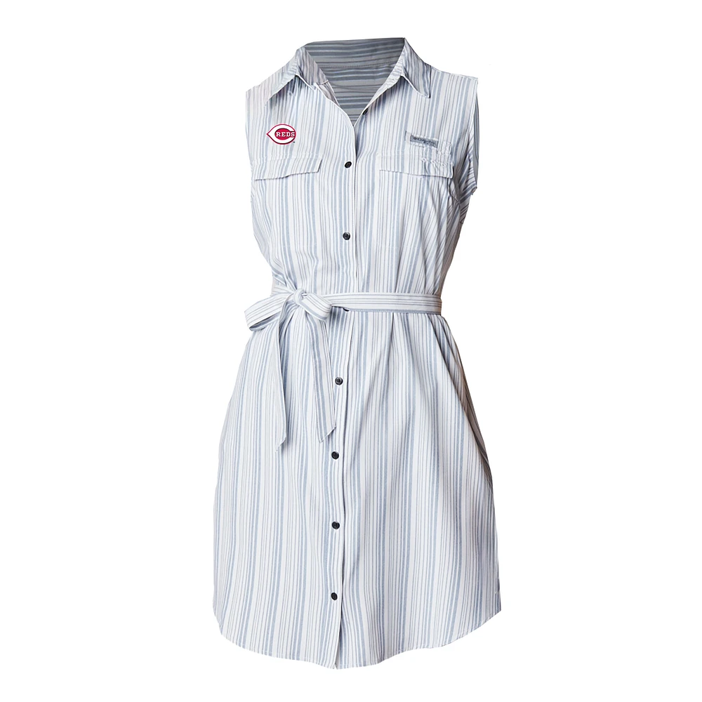 Women's Columbia White Cincinnati Reds Sun Drifter Dress