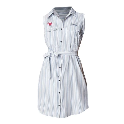 Women's Columbia White Cincinnati Reds Sun Drifter Dress