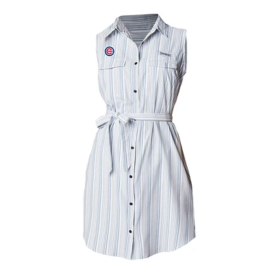 Women's Columbia White Chicago Cubs Sun Drifter Dress