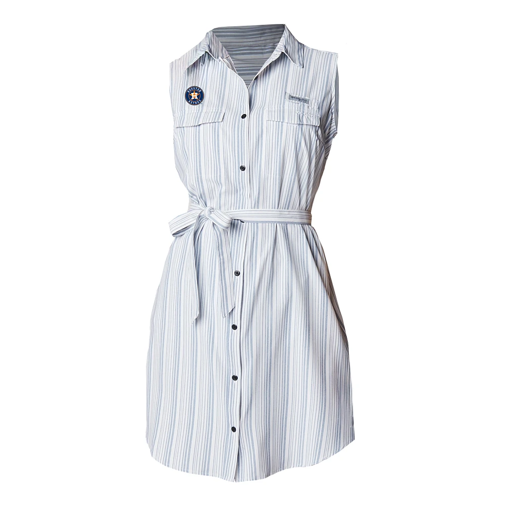 Women's Columbia White Houston Astros Sun Drifter Dress