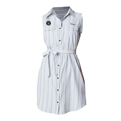 Women's Columbia White Milwaukee Brewers Sun Drifter Dress