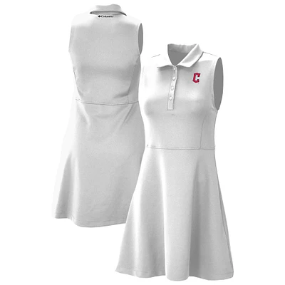 Women's Columbia White Cleveland Guardians Omni-Wick Polo Match Dress