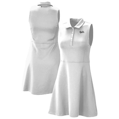 Women's Columbia White Cincinnati Reds Omni-Wick Polo Match Dress