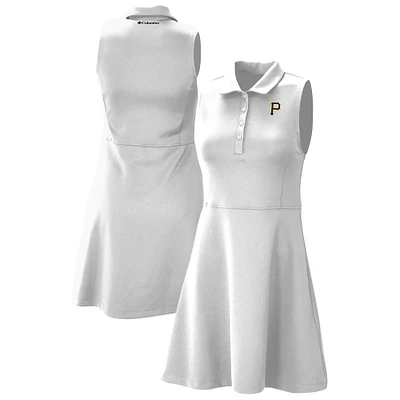 Women's Columbia White Pittsburgh Pirates Omni-Wick Polo Match Dress