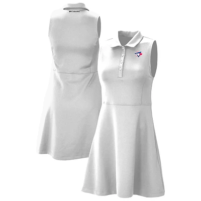Women's Columbia White Toronto Blue Jays Omni-Wick Polo Match Dress