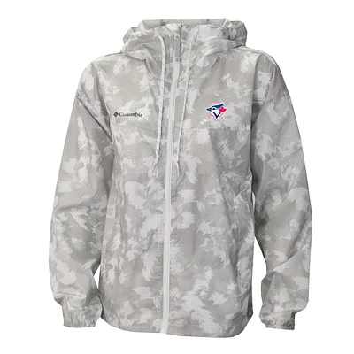 Women's Columbia Gray/White Toronto Blue Jays Flash Challenger Full-Zip Hoodie Windbreaker Jacket