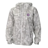 Women's Columbia Gray/White Washington Nationals Flash Challenger Full-Zip Hoodie Windbreaker Jacket