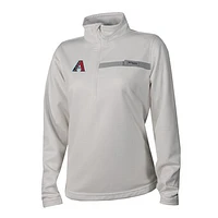 Women's Columbia White Arizona Diamondbacks Skiff Guide Fleece Half-Zip Pullover Jacket