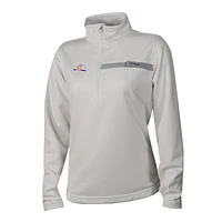 Women's Columbia White Colorado Rockies Skiff Guide Fleece Half-Zip Pullover Jacket