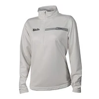 Women's Columbia White Chicago Sox Skiff Guide Fleece Half-Zip Pullover Jacket