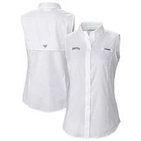 Women's Columbia White Seattle Mariners Tamiami Sleeveless Shirt