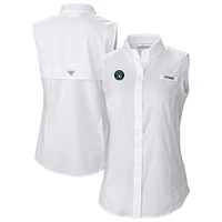 Women's Columbia White Milwaukee Brewers Tamiami Sleeveless Shirt