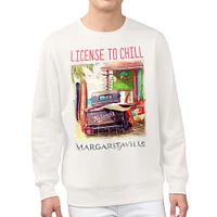 Men's Margaritaville Cream Washington Nationals License to Chill Fleece Sweatshirt