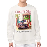 Men's Margaritaville Cream Miami Marlins License to Chill Fleece Sweatshirt