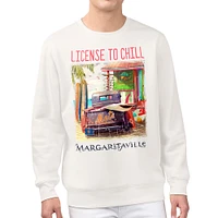 Men's Margaritaville Cream New York Mets License to Chill Fleece Sweatshirt