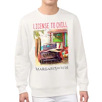 Men's Margaritaville Cream San Francisco Giants License to Chill Fleece Sweatshirt