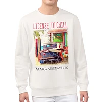 Men's Margaritaville Cream Toronto Blue Jays License to Chill Fleece Sweatshirt