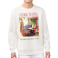 Men's Margaritaville Cream Baltimore Orioles License to Chill Fleece Sweatshirt