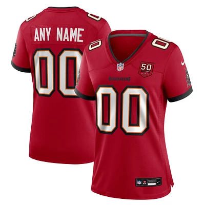 Women's Nike Red Tampa Bay Buccaneers 50th Anniversary Custom Game Jersey