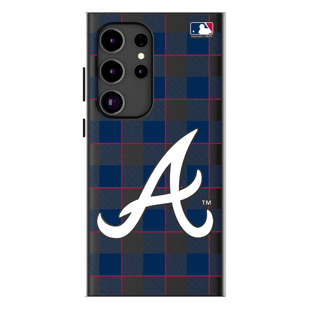 Keyscaper Atlanta Braves Plaid Galaxy Magnetic Bump Case